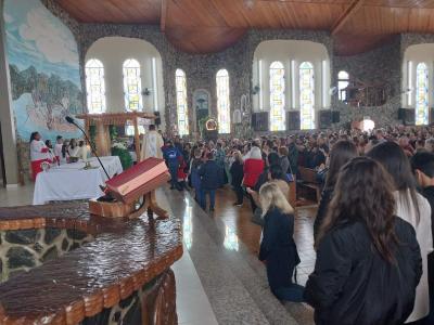 Missa Solene de Aparecida em Laranjeiras do Sul (12/10) teve a participaÃ§Ã£o da RÃ¡dio da FamÃ­lia